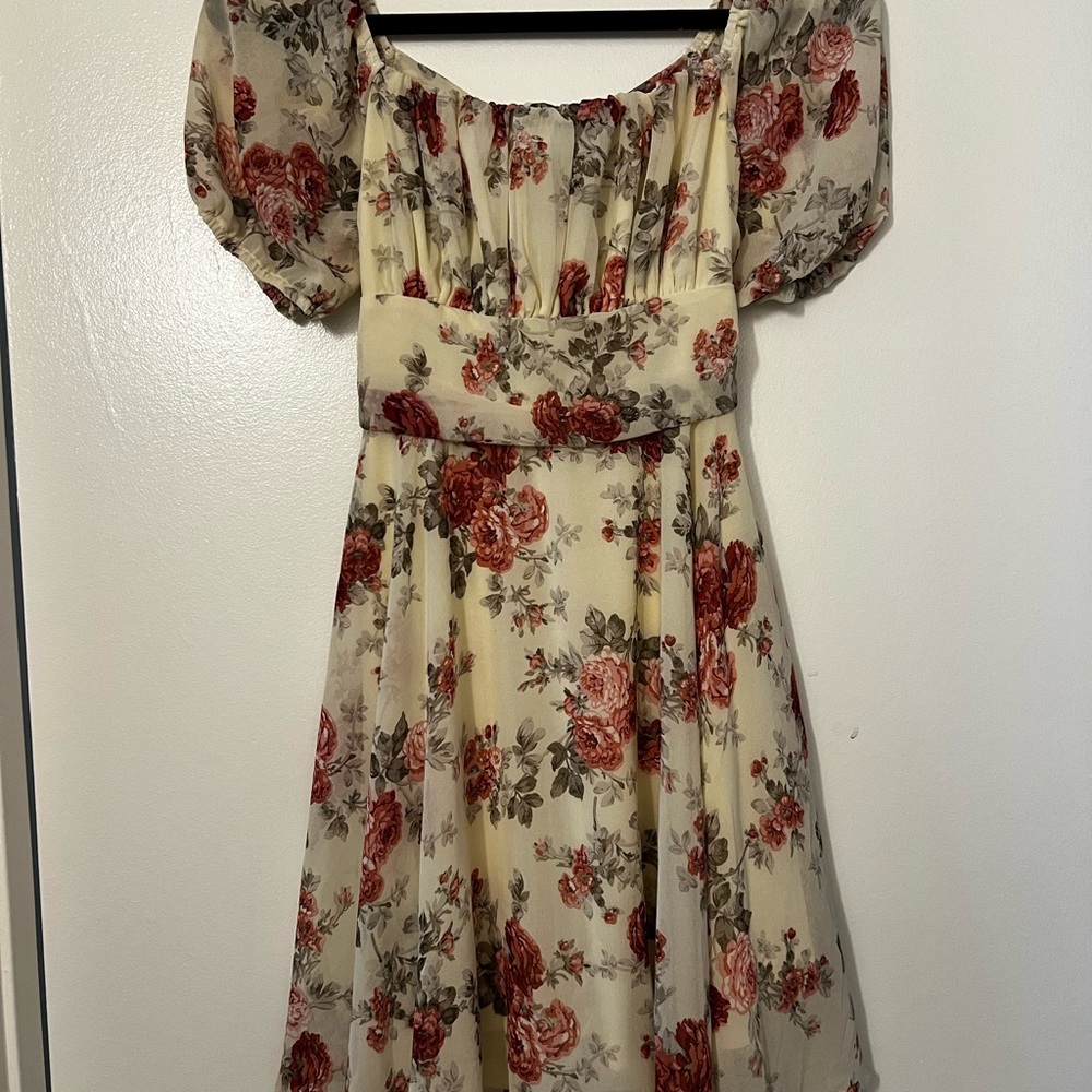 Floral Puff Sleeve Dress